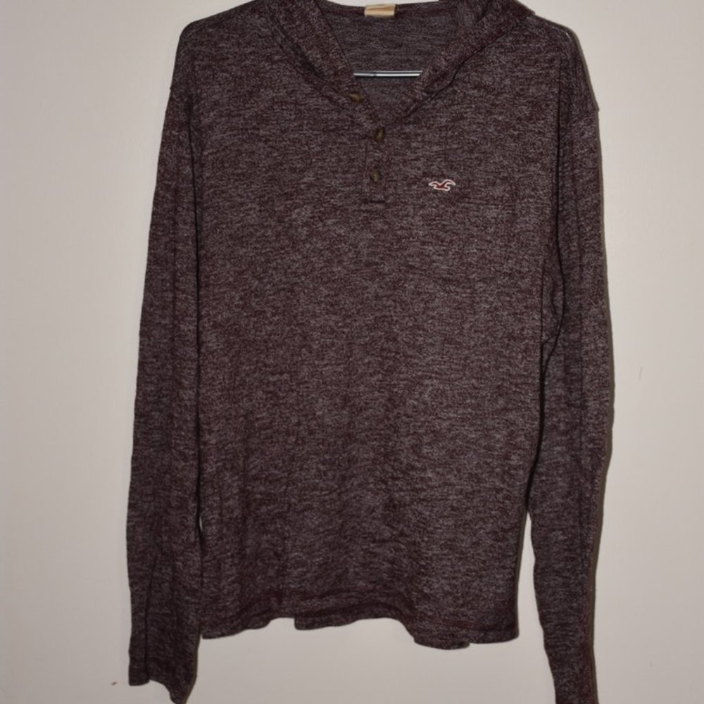 Heather Burgundy Hooded pullover